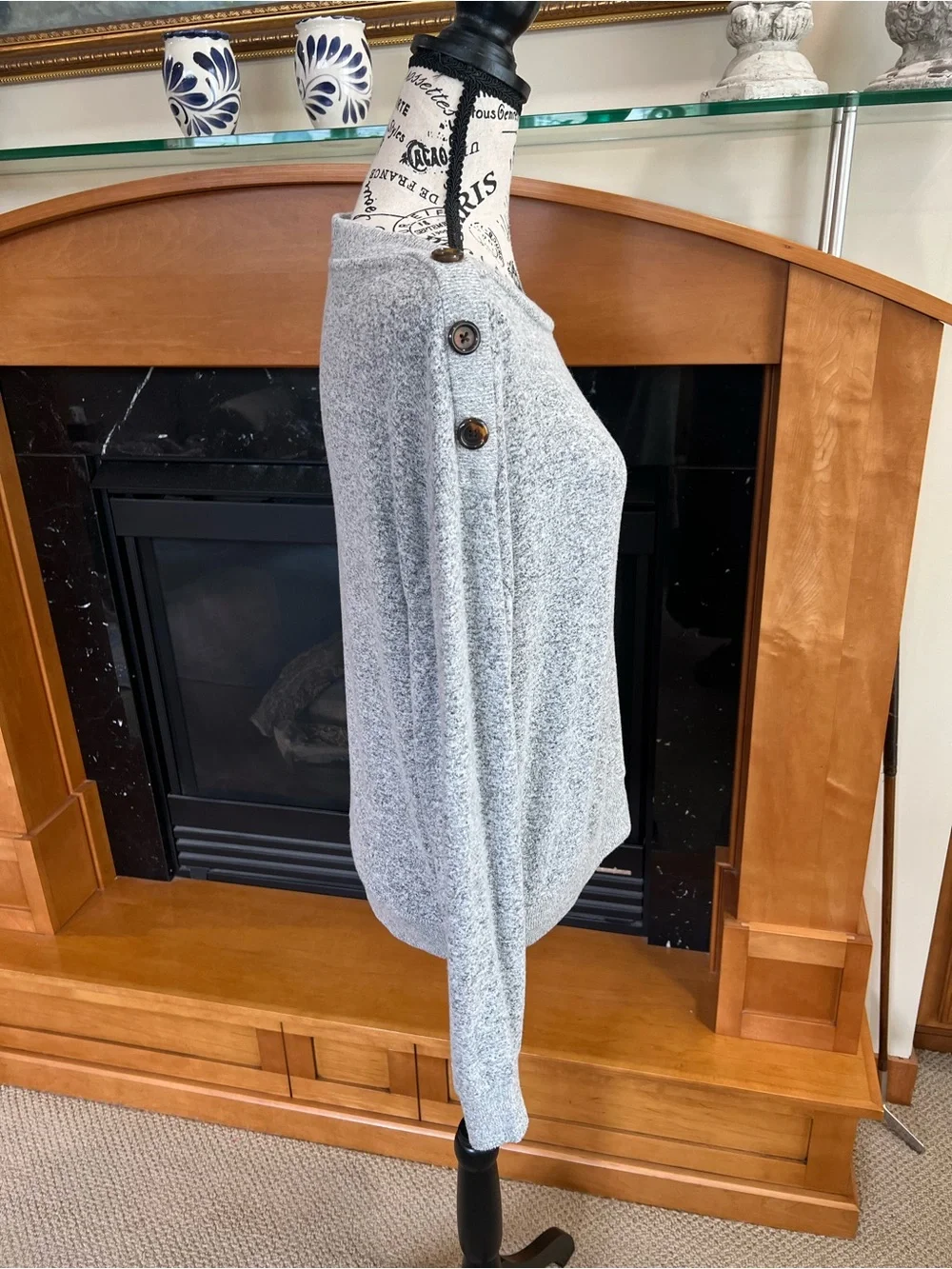 J.Crew Light Gray Boatneck Women’s Sweater